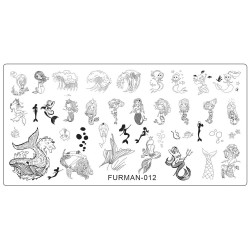 ***Металлическая Пластина Для Стемпинга На Пластиковой Основе FURMAN-012 ___KRY071/093 (344)