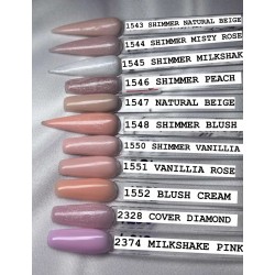 18 мл-банка полная под крышку геля для Наращивания Shimmer peach-Мерцающий персик ___SLK(1546)